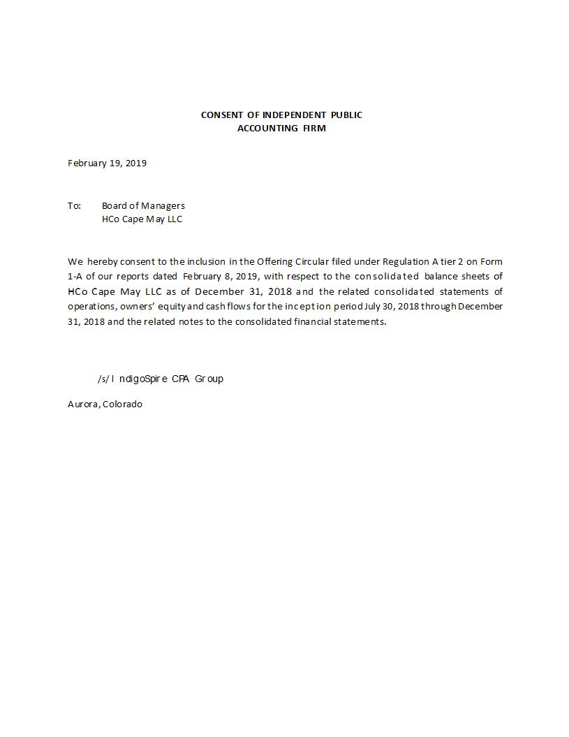 2018_Consent of independent public accounting firm_HCo Cape May LLC.pdf