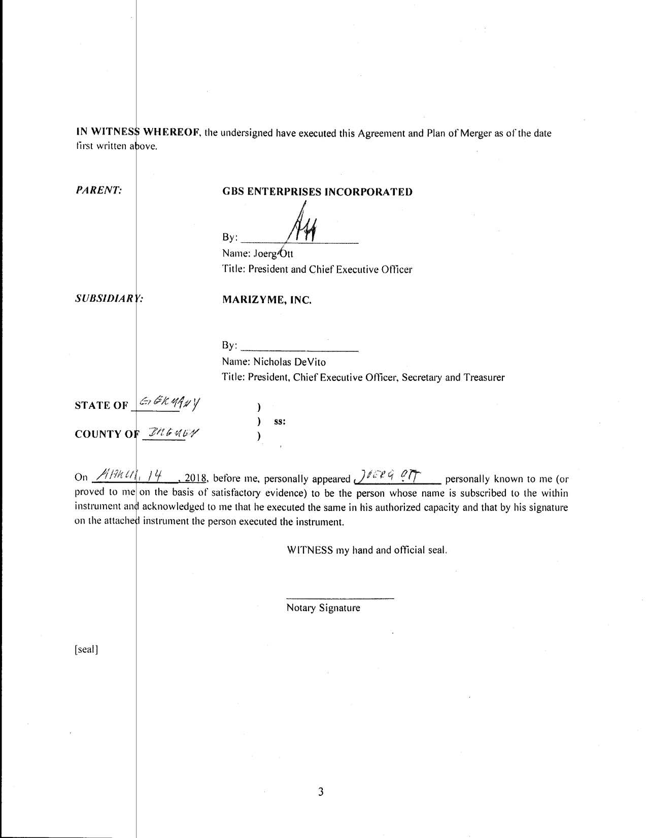 Exhibit 3.1.5 FILE STAMPED GBSX Marizyme NV Articles of Merger (3-21-18)_Page_09.jpg