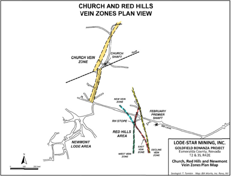(Church and Red Hills Vein Zones)
