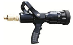 A black hose object with a handle Description automatically generated with medium confidence
