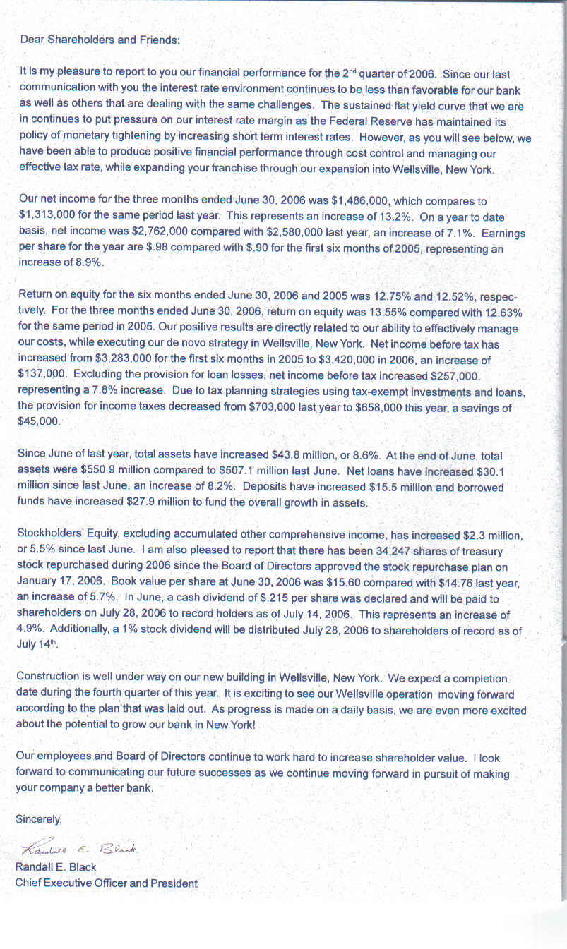 shareholders' letter page 2