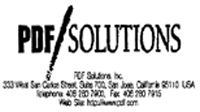 (PDF SOLUTIONS LOGO AND ADDRESS)