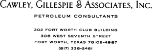 (CAWLEY, GILLESPIE & ASSOCIATES, INC. LOGO)