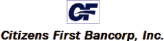 (CITIZENS FIRST BANCORP, INC. LOGO)