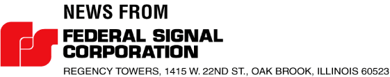 (FEDERAL SIGNAL CORPORATION LOGO)