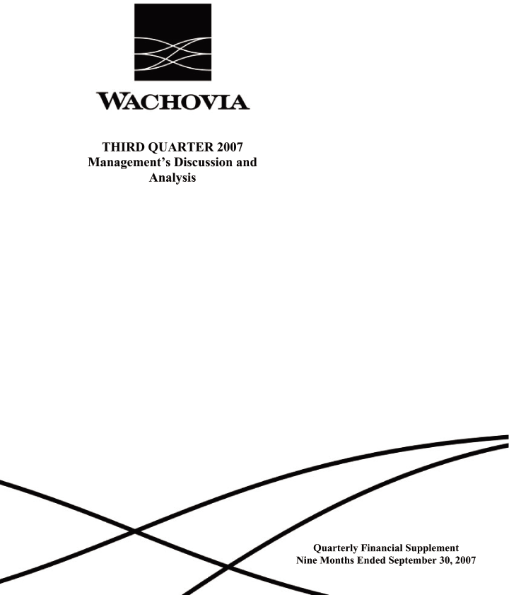 (WACHOVIA COVER PAGE)