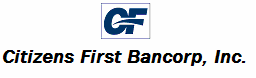 (CITIZENS FIRST BANCORP, INC. LOGO)