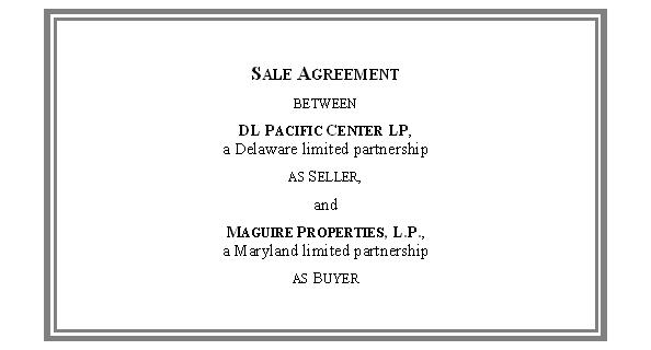 Pacific Center Purchase Agreement Title