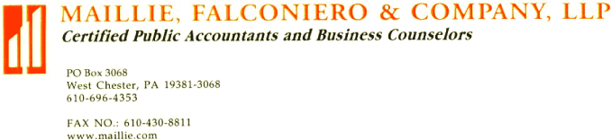 (MAILLIE, FALCONIERO & COMPANY, LLP LOGO)