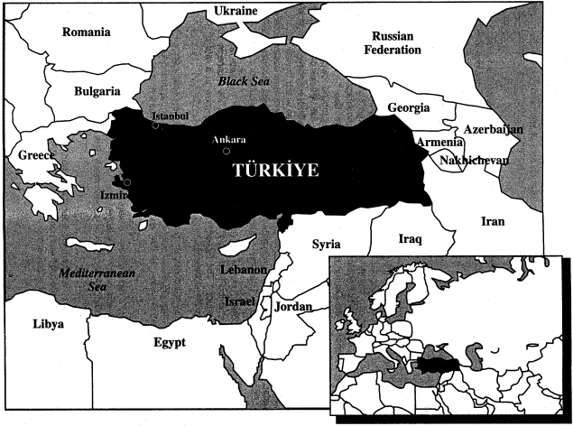 (MAP OF TURKEY)