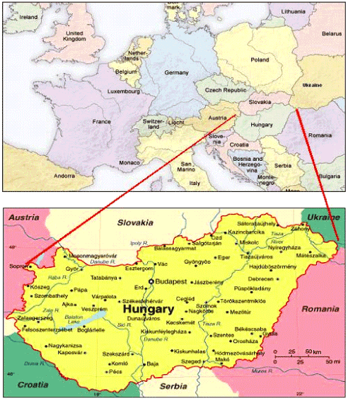 (THE REPUBLIC OF HUNGARY MAP)