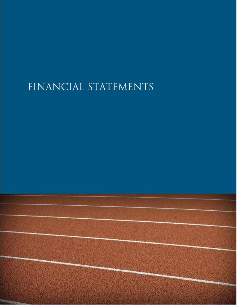 (FINANCIAL STATEMENTS COVER)