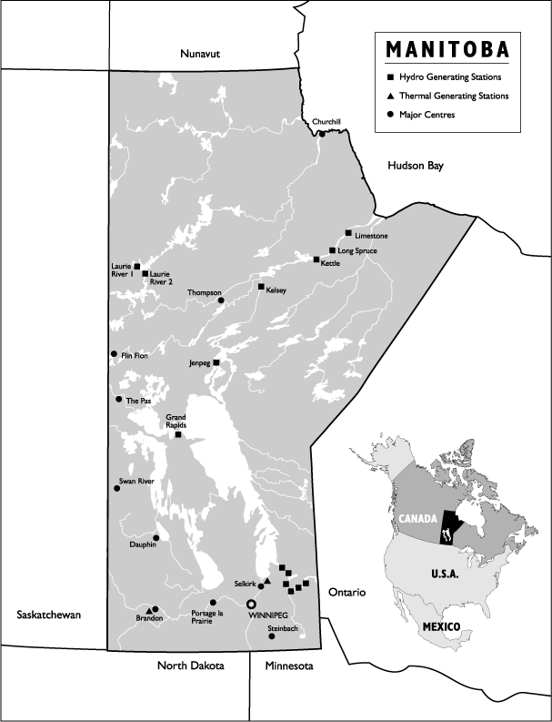 (MAP OF THE PROVINCE OF MANITOBA)