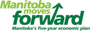 (MANITOBA MOVES FORWARD LOGO)