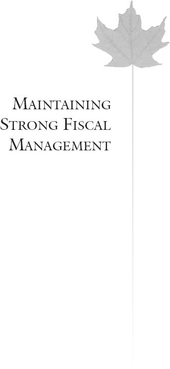 (MAINTAINING STRONG FISCAL MANAGEMENT)