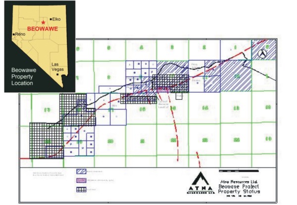 Beowawe Property Location Map