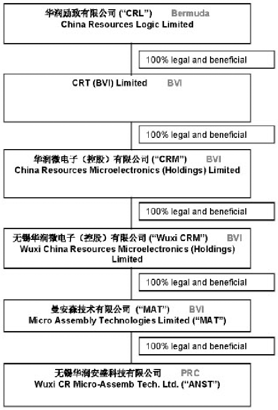 (CURRENT COMPANY STRUCTURE)