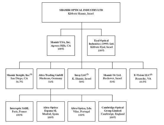 (CORPORATE STRUCTURE FLOW CHART)