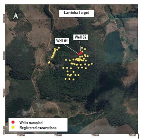 A map of a well sampling site

Description automatically generated