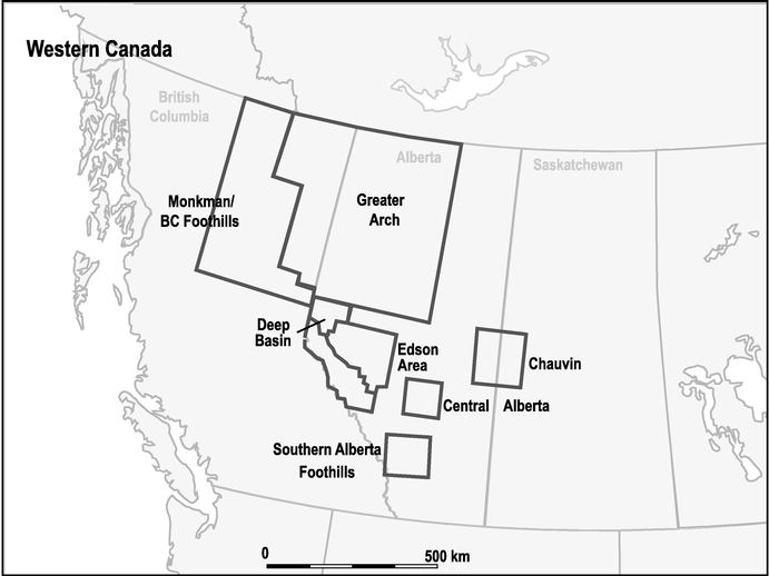 ACTIVITY AREAS WESTERN CANADA MAP