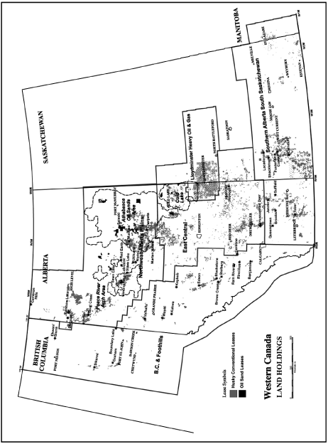 (OIL SANDS MAP)