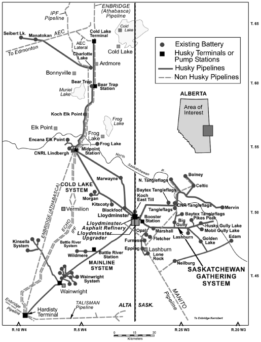 (Heavy Oil Pipeline Systems Map)