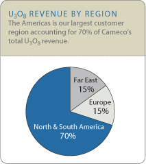 (U3O8 REVENUE BY REGION)