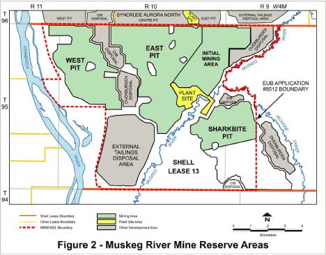 (Muskeg River Mine Development Map)