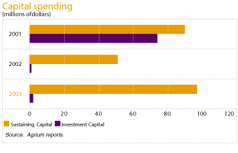 (CAPITAL SPENDING BAR CHART)