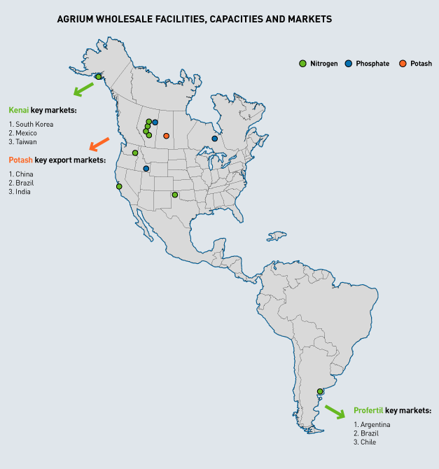 (AGRIUM WHOLESALE FACILITIES MAP)