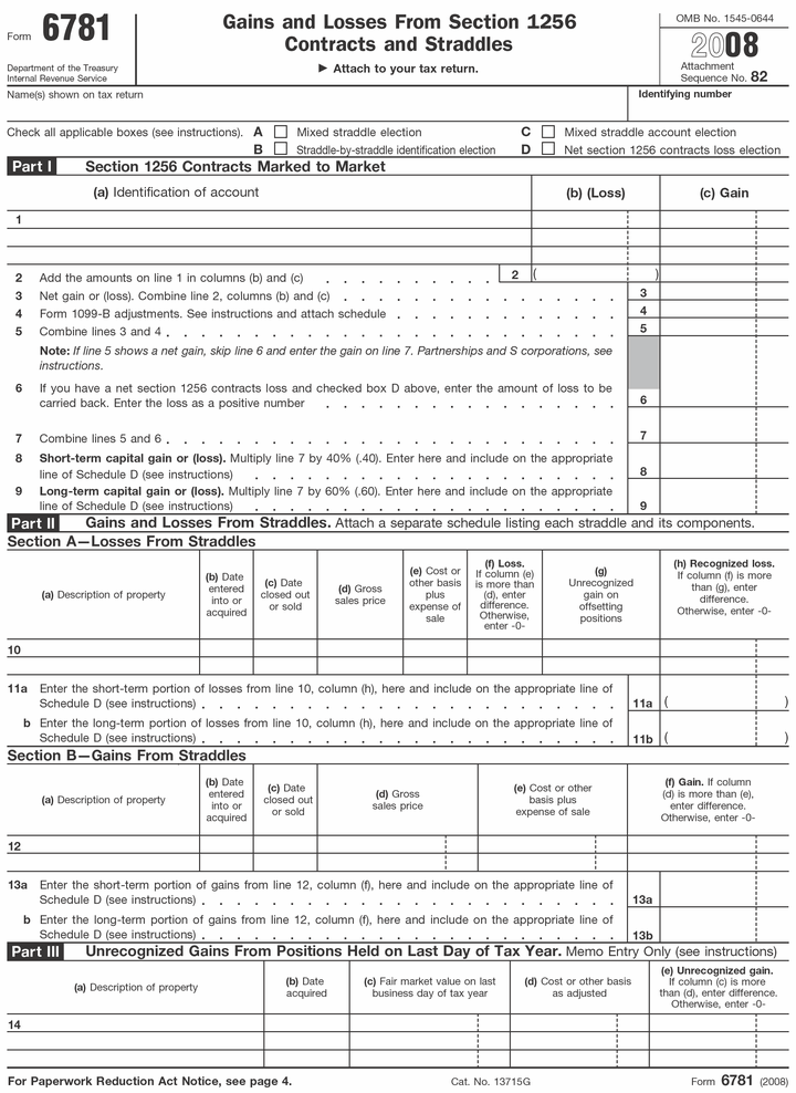 (FORM 6781)