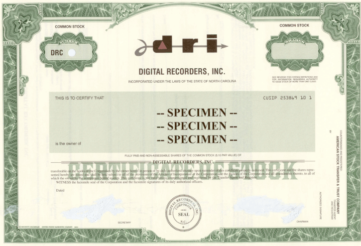 (STOCK CERTIFICATE)