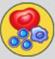A yellow circle with red and blue circles

Description automatically generated