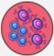 A red circle with blue and purple circles

Description automatically generated