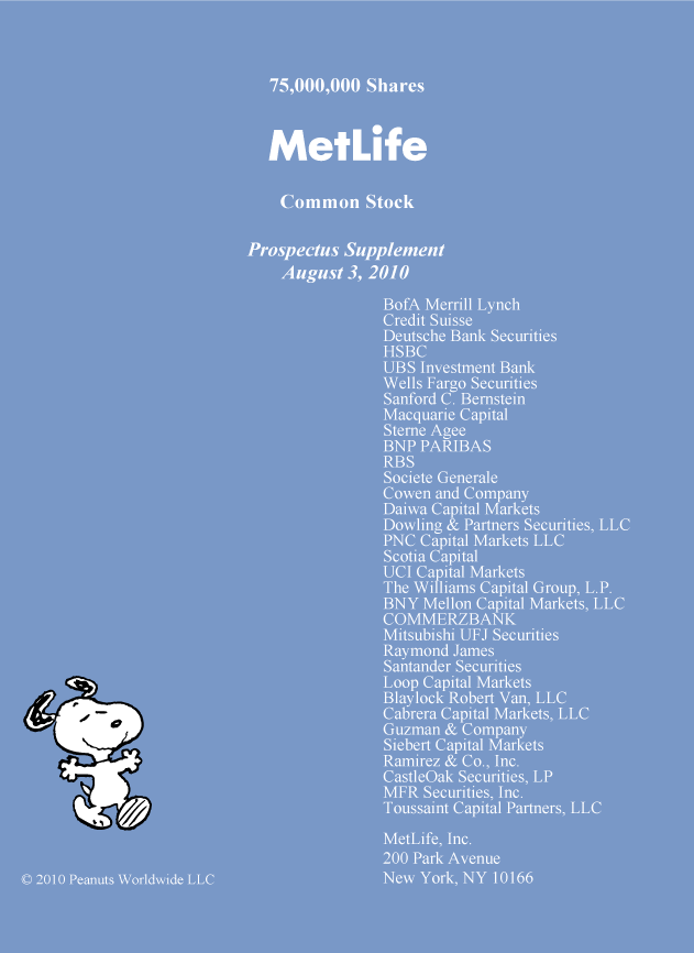 (MetLife Back Cover)