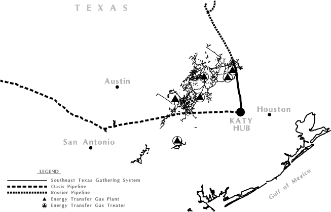 (MAP OF SOUTHEAST TEXAS SYSTEM)