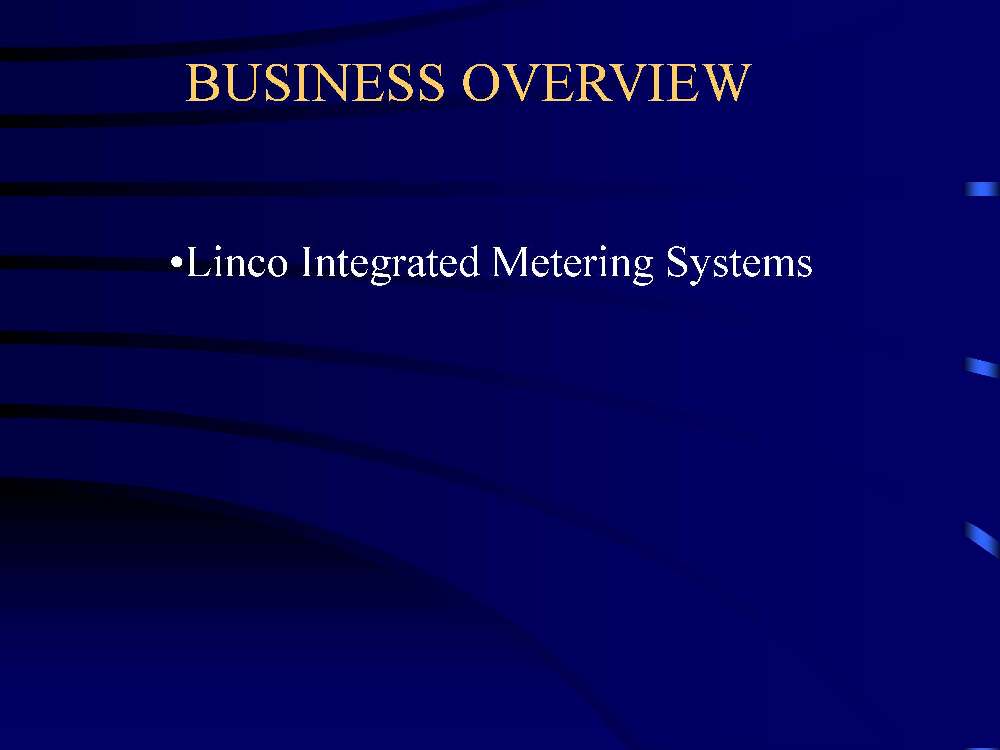 Linco Measurement Overview 2009