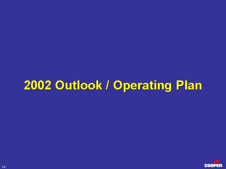 (2002 OUTLOOK/OPERATING PLAN)