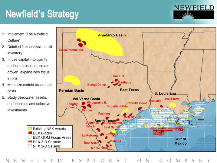 (NEWFIELD’S STRATEGY)