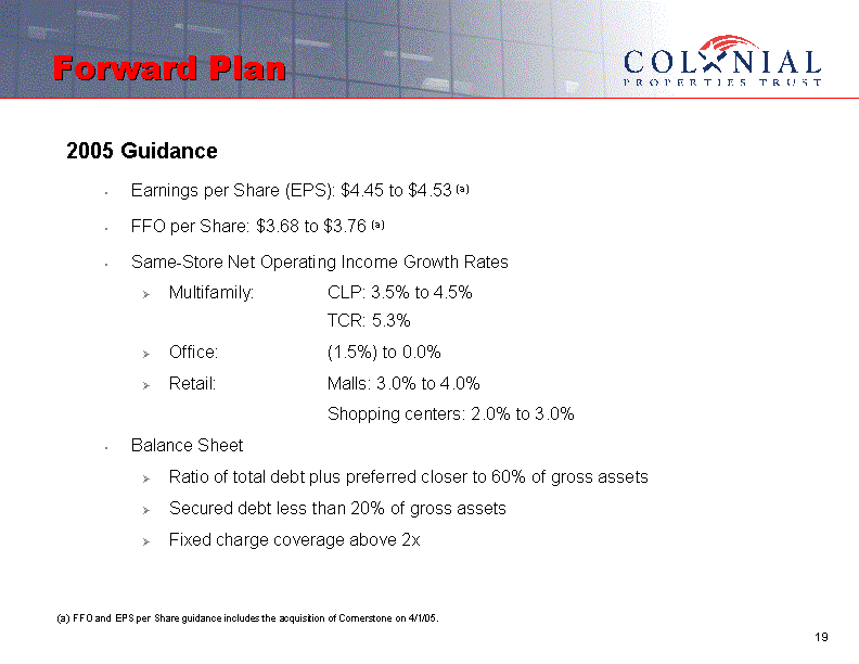 (FORWARD PLAN)