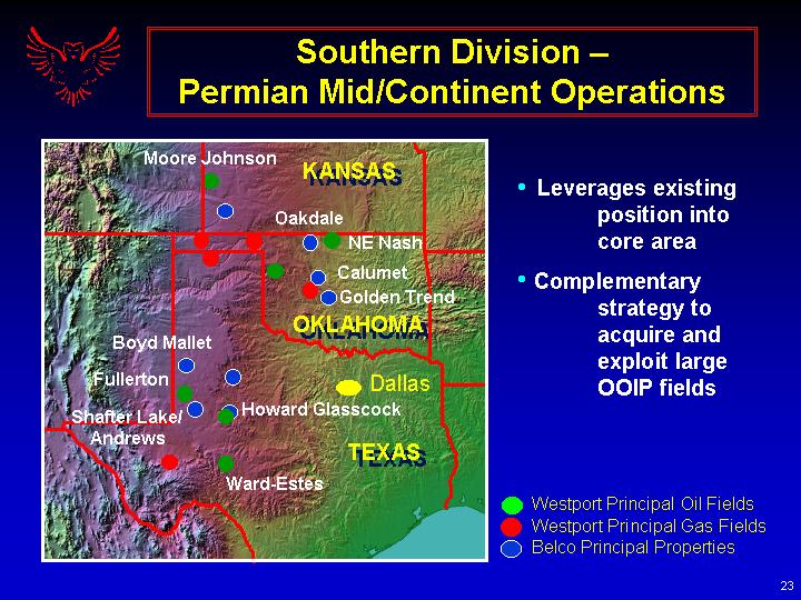 (SOUTHERN DIVISION--PERMIAN MID/CONTINENT OPERATIONS)