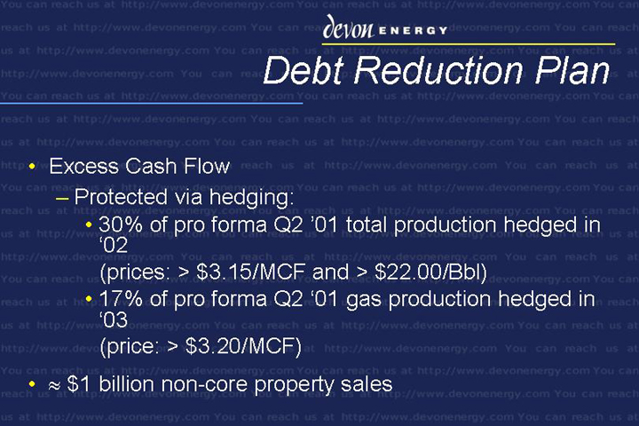 (DEBT REDUCTION PLAN)