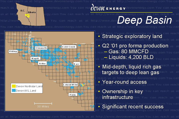 (MAP OF DEEP BASIN)