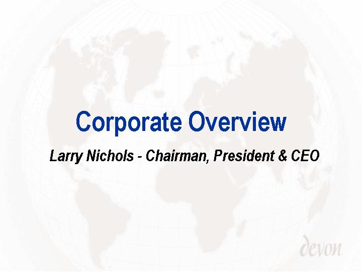 (CORPORATE OVERVIEW)