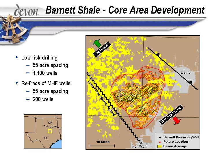 (BARNETT SHALE – CORE AREA DEVELOPMENT)