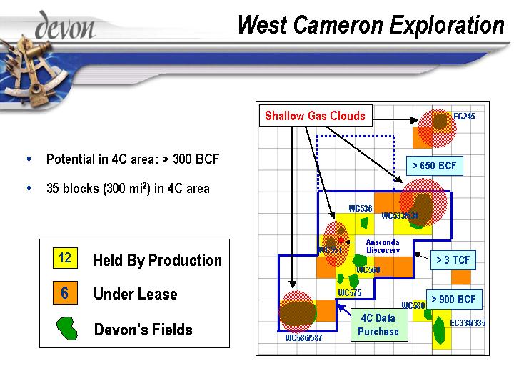 (WEST CAMERON EXPLORATION)