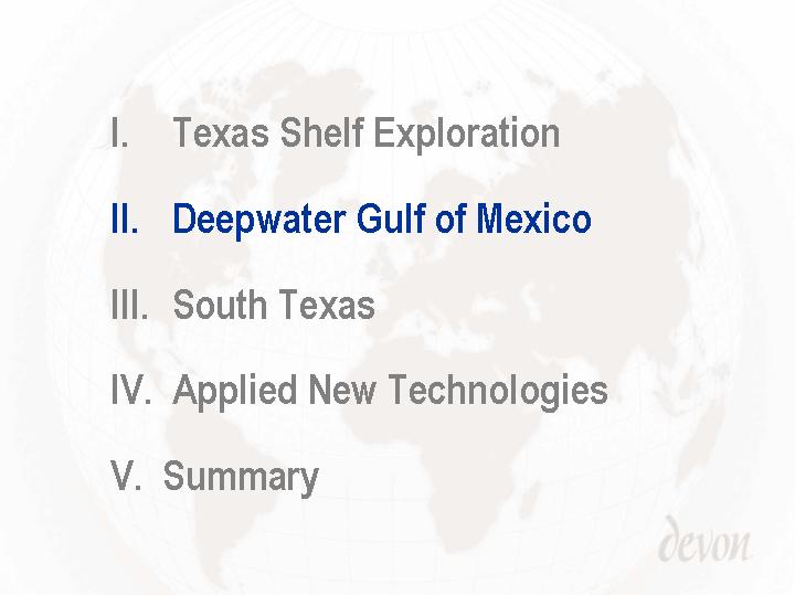 (OUTLINE – DEEPWATER GULF OF MEXICO)