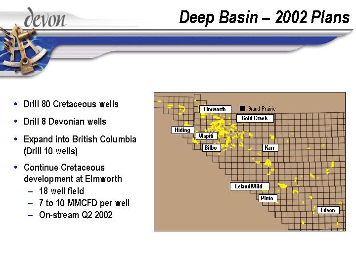 (DEEP BASIN – 2002 PLANS)