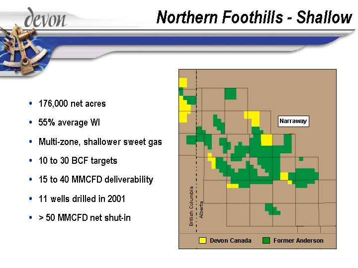 (NORTHERN FOOTHILLS – SHALLOW)