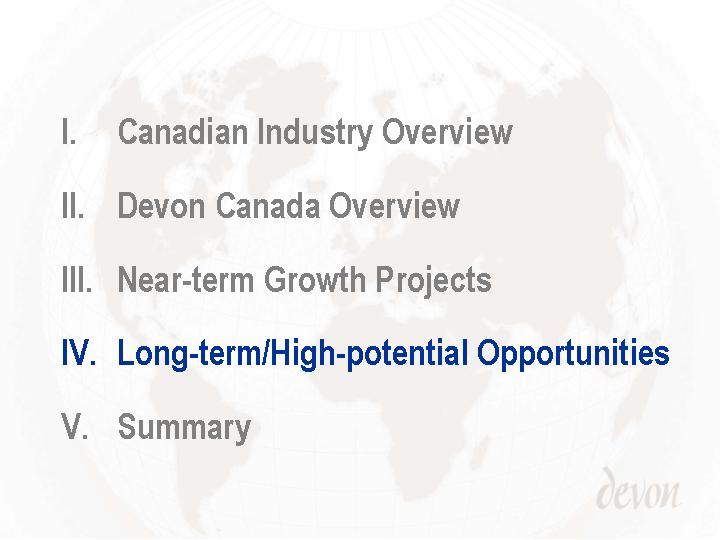 (OUTLINE – LONG-TERM/HIGH-POTENTIAL OPPORTUNITIES)